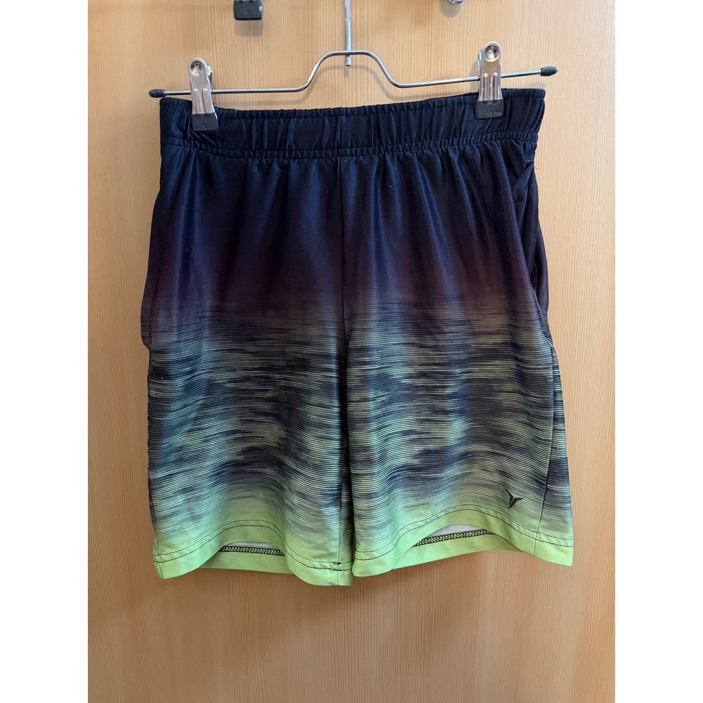 Old Navy Active Boys Go-Dry Ombre Athletic Shorts Navy Lime Green Size M 8